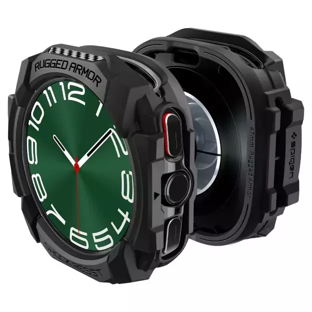 Spigen Rugged Armor Case for Samsung Galaxy Watch Ultra (47mm) - Matte Black 6
