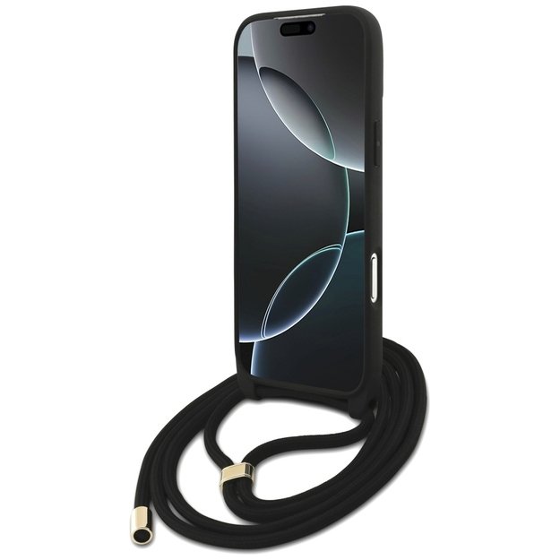 Guess 4G Big Logo Cord Stap Crossbody Case for iPhone 17 Pro Max - Brown 3