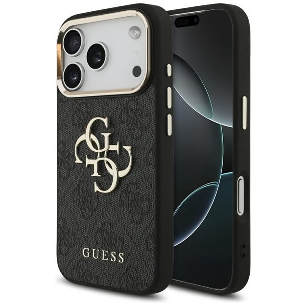 Guess 4G Big 4G Classic Logo Case for iPhone 17 Pro - Black and Gold
