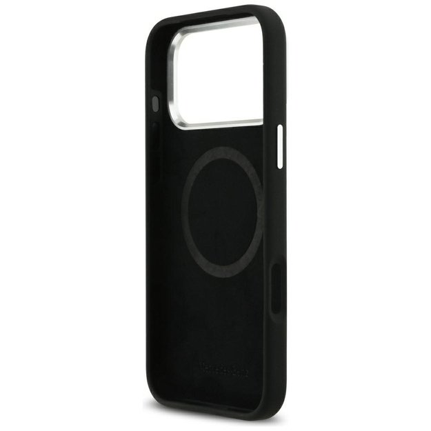 Mercedes Silicone Vintage Logo MagSafe Case for iPhone 17 Pro Max - Black 6
