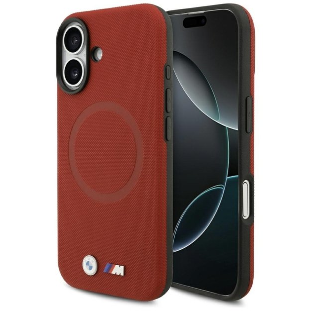 BMW M FW Metal Logo MagSafe Case for iPhone 17 - Red