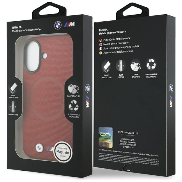 BMW M FW Metal Logo MagSafe Case for iPhone 17 - Red 7
