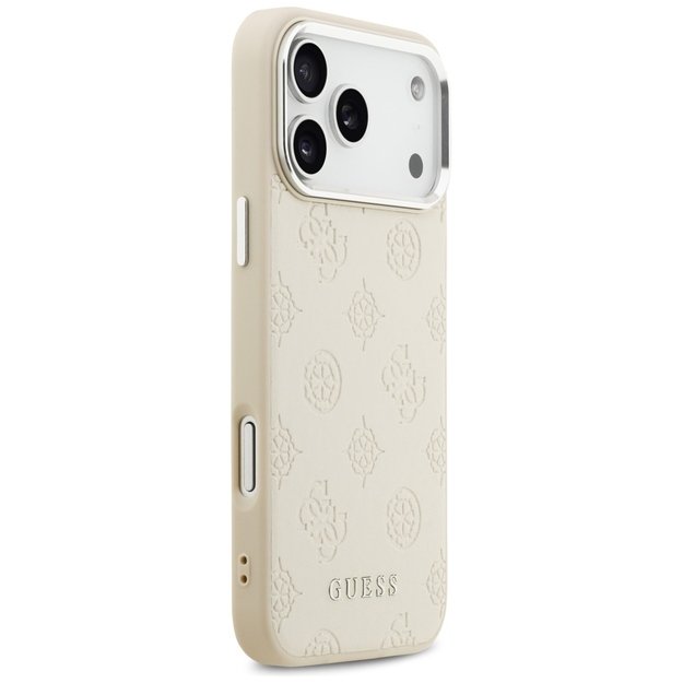 Guess Peony Hot Stamp Script MagSafe Case for iPhone 17 Pro Max - Beige 3