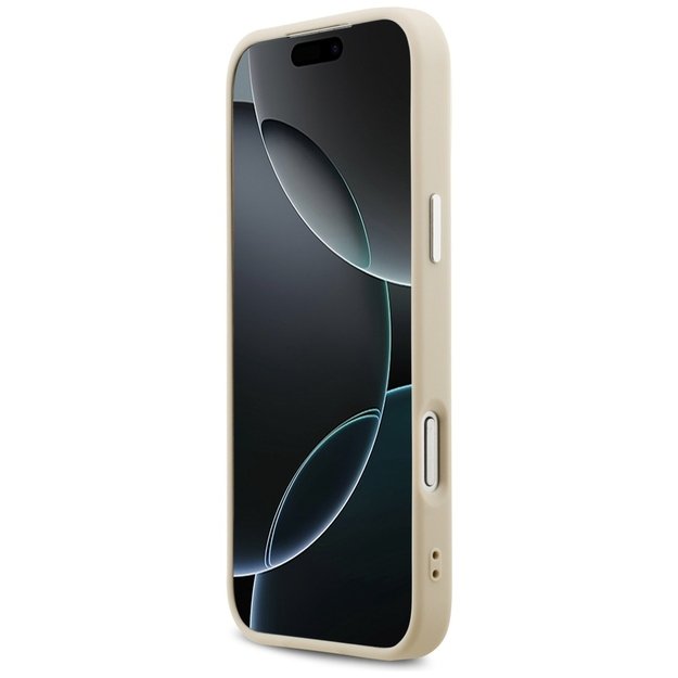 Guess Peony Hot Stamp Script MagSafe Case for iPhone 17 Pro Max - Beige 4