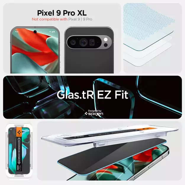 Spigen Glas.TR &quot Ez Fit&quot  Privacy 2-pack Privacy Glass for Google Pixel 9 Pro XL 19