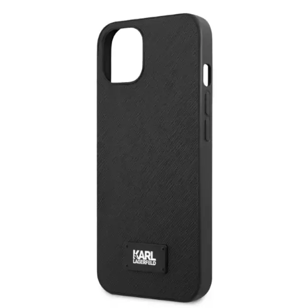 Karl Lagerfeld KLHCP13SSFMP2K iPhone 13 mini 5.4&quot  hardcase black/black Saffiano Plaque 5