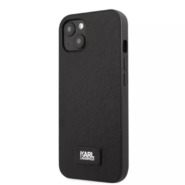 Karl Lagerfeld KLHCP13SSFMP2K iPhone 13 mini 5.4&quot  hardcase black/black Saffiano Plaque 1