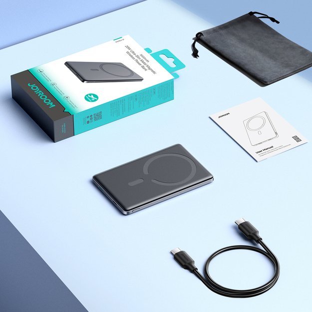 Powerbank Joyroom JR-PBM08 5000mAh 20W ultra-thin with inductive charging - gray 8