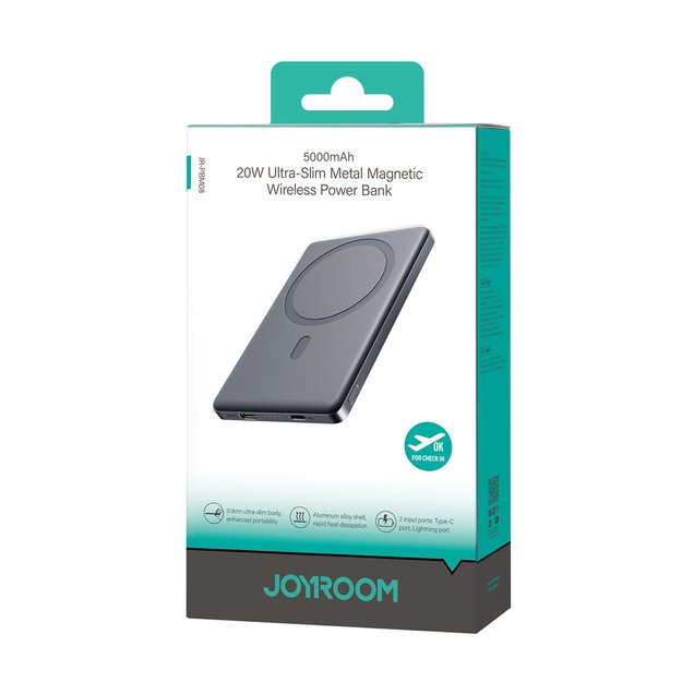 Powerbank Joyroom JR-PBM08 5000mAh 20W ultra-thin with inductive charging - gray 7