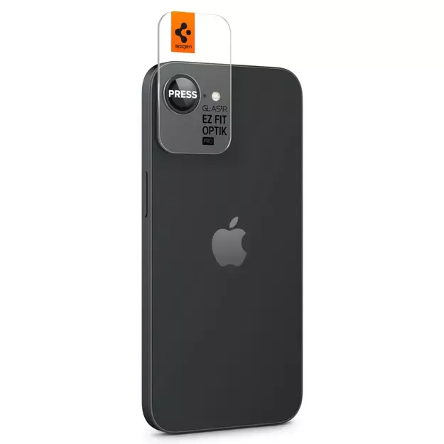 Spigen Optik Pro GLAS.TR &quot Ez Fit&quot  Camera Cover 2-pack for iPhone 16e - Black 15