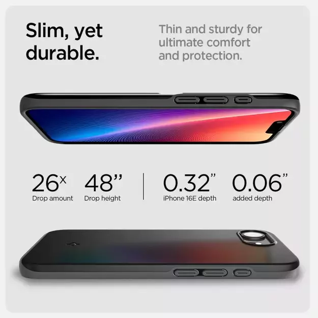 Spigen Thin Fit Mag iPhone 16e Case - Black 25