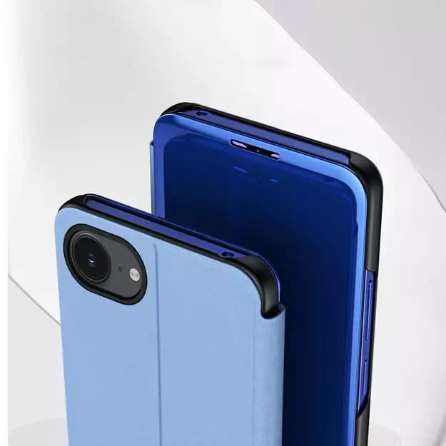 Clear View Case for iPhone 16e Flip Cover - Blue 10