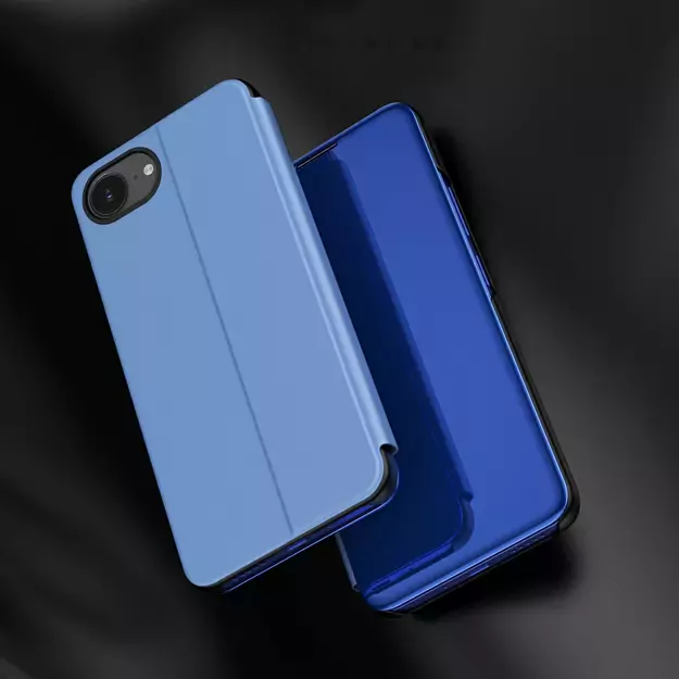 Clear View Case for iPhone 16e Flip Cover - Blue 8