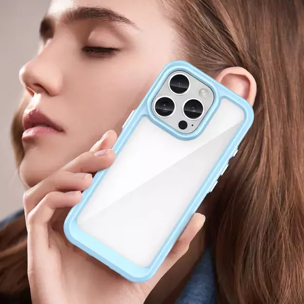 Outer Space Case for iPhone 16e Flexible Frame Cover - Blue 6