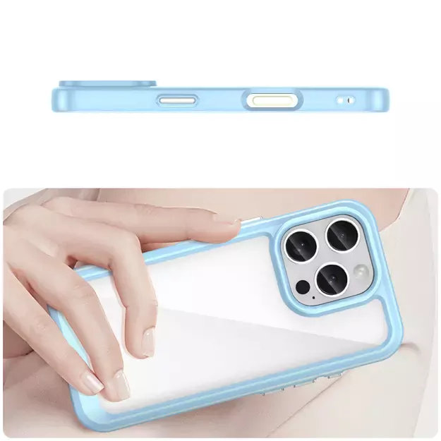 Outer Space Case for iPhone 16e Flexible Frame Cover - Blue 3