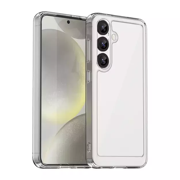 Outer Space Case for Samsung Galaxy S25 Edge Cover with Flexible Frame - Transparent