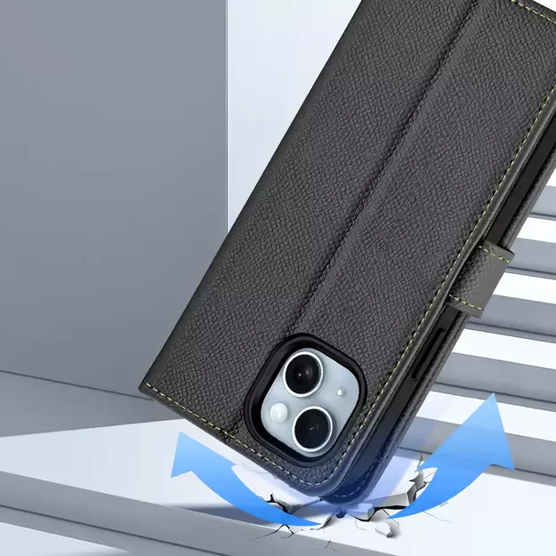 Dux Ducis Lawa Leather Case for iPhone 15 - Black 9