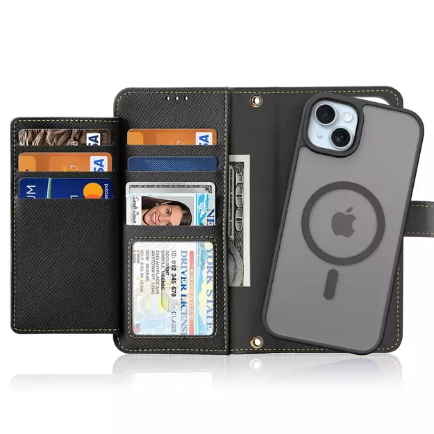 Dux Ducis Lawa Leather Case for iPhone 15 - Black 1