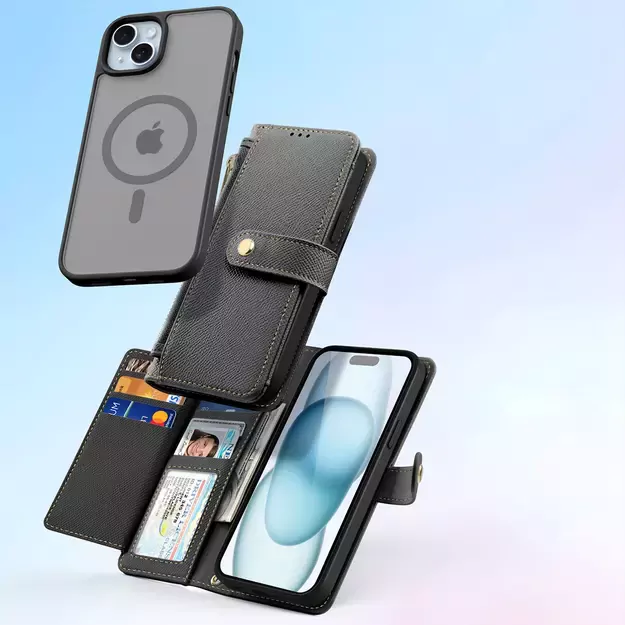 Dux Ducis Lawa Leather Case for iPhone 15 - Black 2