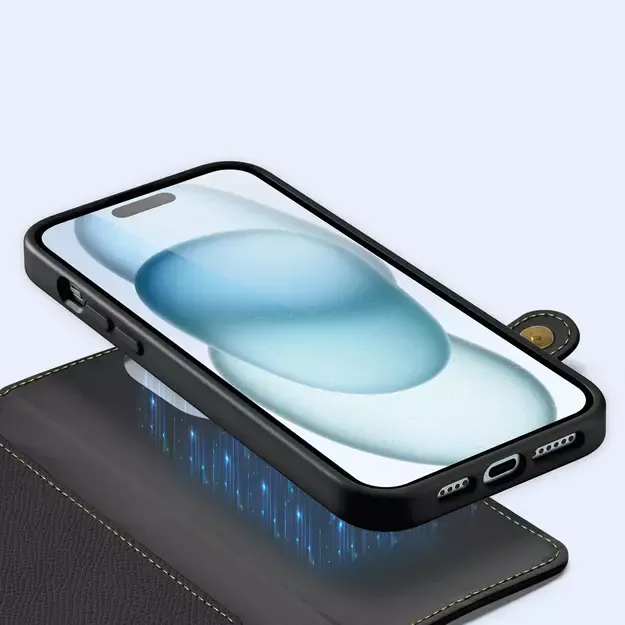 Dux Ducis Lawa Leather Case for iPhone 15 - Black 4