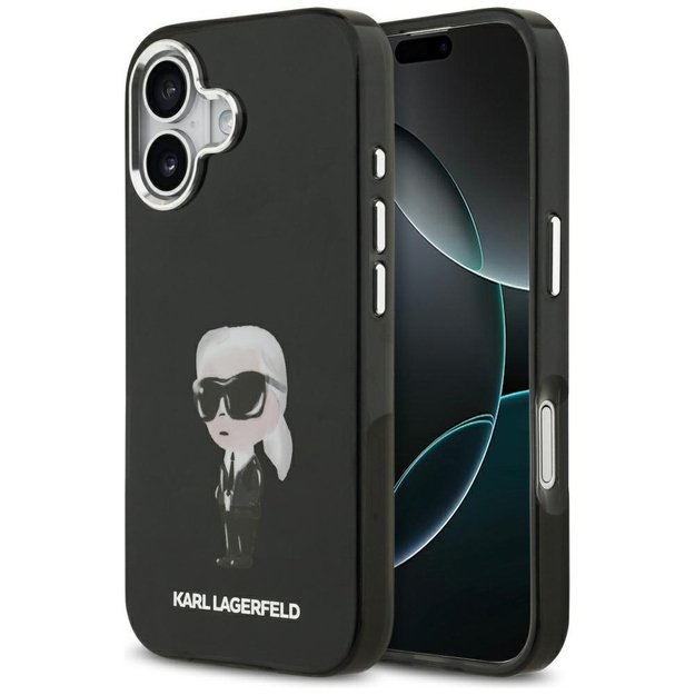 Karl Lagerfeld IML Aquarelle Karl &amp  Logo MagSafe Case for iPhone 17 - Black