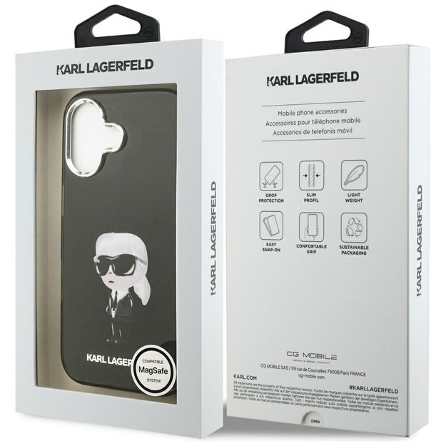 Karl Lagerfeld IML Aquarelle Karl &amp  Logo MagSafe Case for iPhone 17 - Black 7