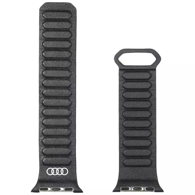 Audi Logo Genuine Leather Magnetic Ring Strap for Apple Watch 40 / 41 / 42 mm - Black 5