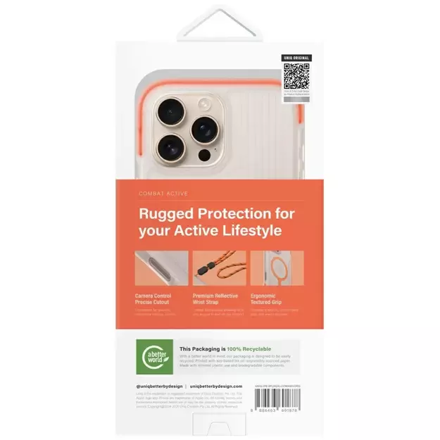 Uniq Combat Active Magclick Charging Case for iPhone 16 Pro Max - Orange 5