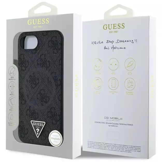 Guess 4G Ring Triangle Logo MagSafe case for iPhone 16e - black 7