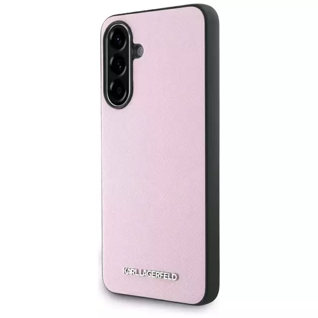 Karl Lagerfeld Saffiano Metal Logo Case for Samsung Galaxy A56 - Pink