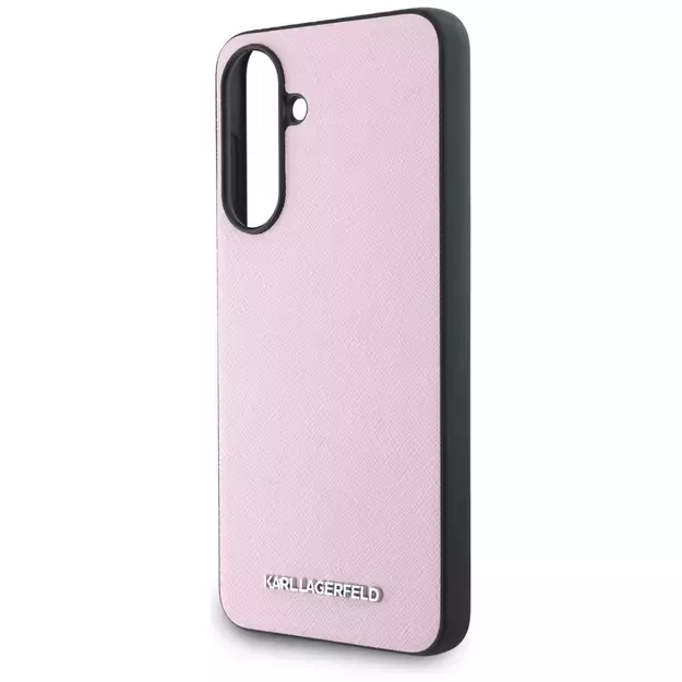 Karl Lagerfeld Saffiano Metal Logo Case for Samsung Galaxy A56 - Pink 11
