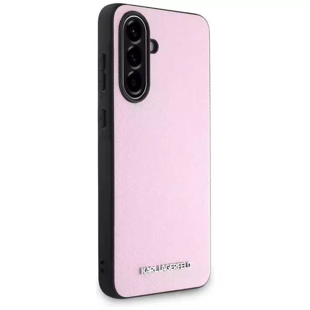 Karl Lagerfeld Saffiano Metal Logo Case for Samsung Galaxy A56 - Pink 9