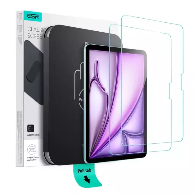 ESR UltraFit Tempered Glass 2-pack for iPad Air 11  6 / 7 (2024 / 2025)