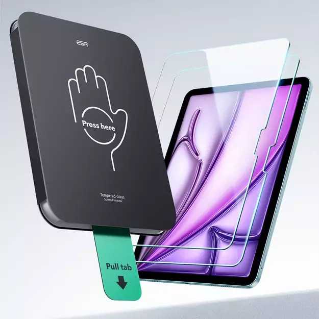 ESR UltraFit Tempered Glass 2-pack for iPad Air 11  6 / 7 (2024 / 2025) 12