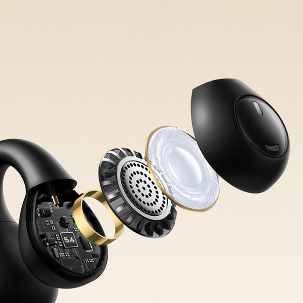 Baseus Bass 15 Clip OWS Wireless Headphones with Baseus Simple USB-C 3A 30cm Cable - Black 13