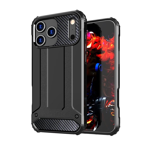 Hybrid Armor Case for iPhone 17 Pro Max - Black 1