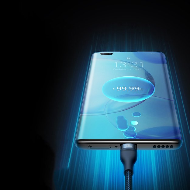 Baseus Flash Series II cable USB - USB Type C / Lightning / micro USB 100 W 1.2 m blue (CASS030003) 11