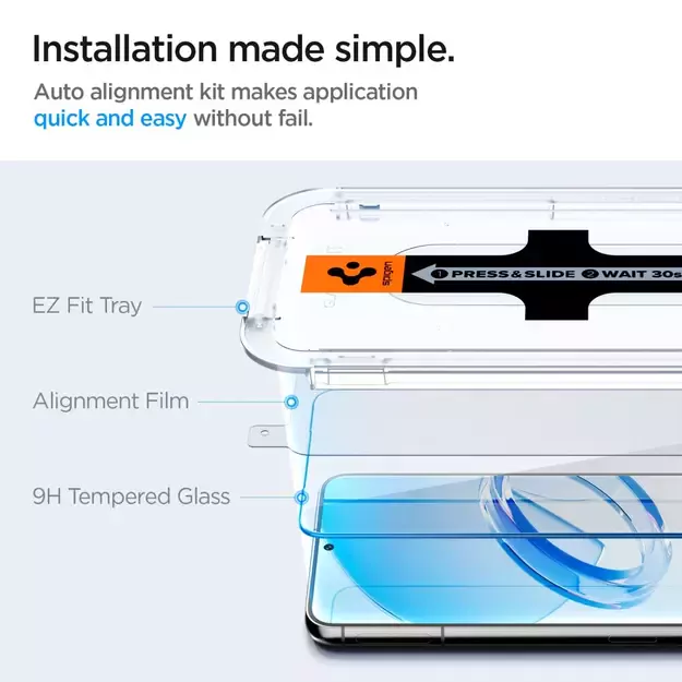 Spigen Glas.tR EZ Fit tempered glass for Samsung Galaxy S23+ - 2 pcs. 6