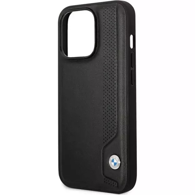 Case BMW BMHCP14L22RBDK iPhone 14 Pro 6.1&quot  black/black hardcase Leather Blue Dots 5