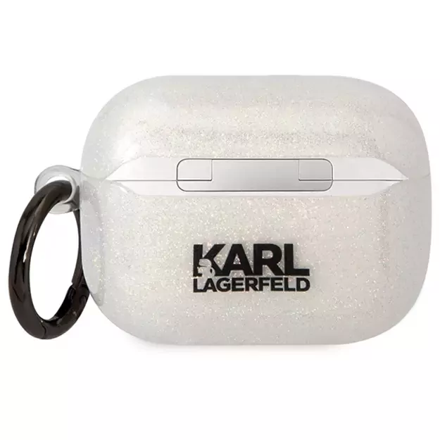 Karl Lagerfeld KLAPHNKCTGT Airpods Pro cover transparent Gliter Karl&amp Choupette 1