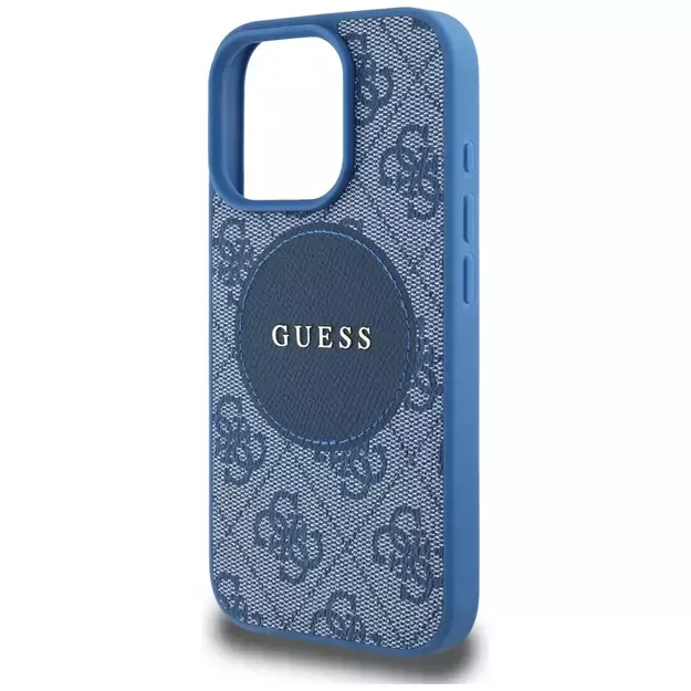 Guess 4G Circle Classic Logo MagSafe case for iPhone 16 Pro - blue 5