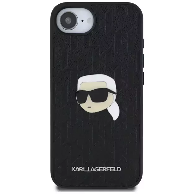 Karl Lagerfeld Monogram Karl Head Pin iPhone 16e Case - Black 2