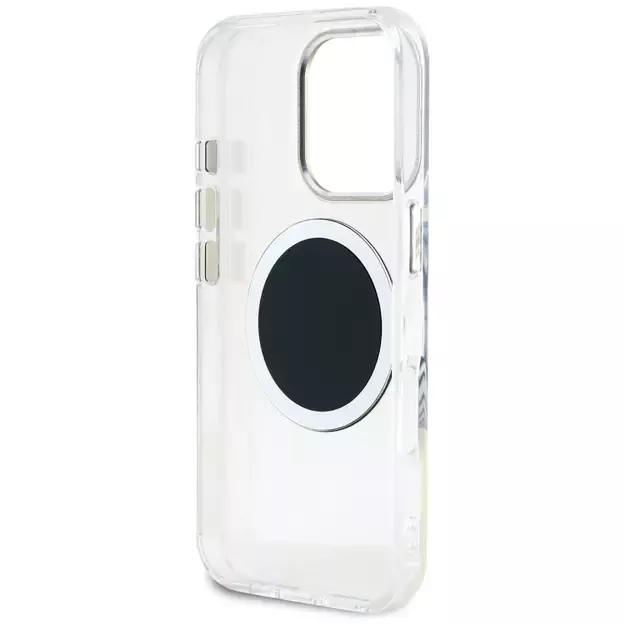 Guess IML Metal Colored Circle Classic Logo MagSafe case for iPhone 16 Pro - black 6