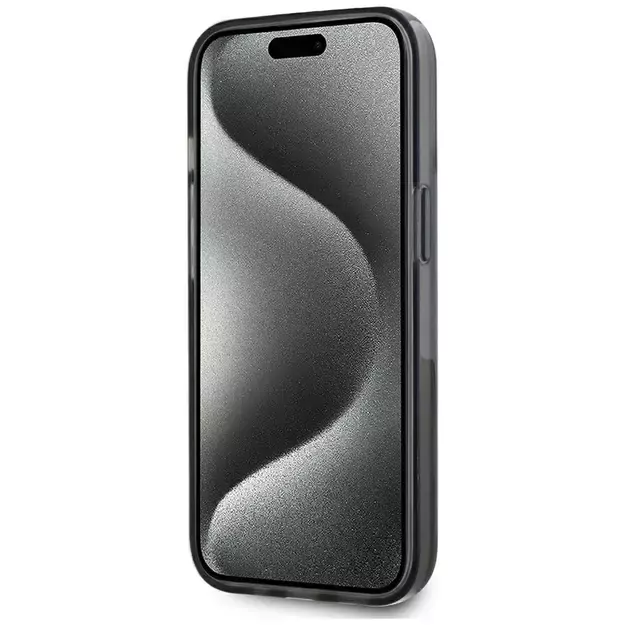 Karl Lagerfeld Liquide Glitter Monogram Gradient iPhone 15 Case - Black 4