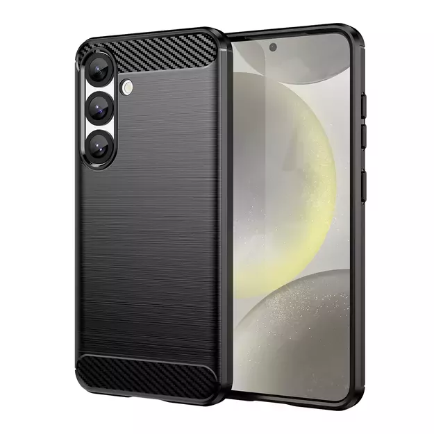 Carbon Case Flexible Silicone for Xiaomi Poco M7 5G - Black