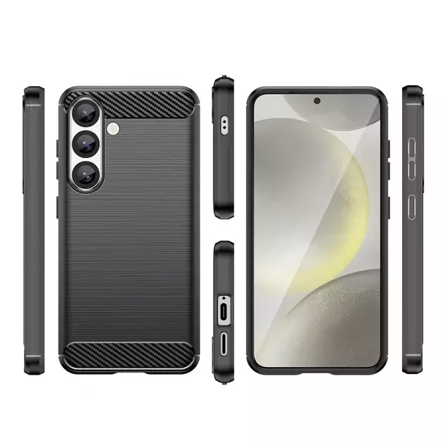 Carbon Case Flexible Silicone for Xiaomi Poco M7 5G - Black 2
