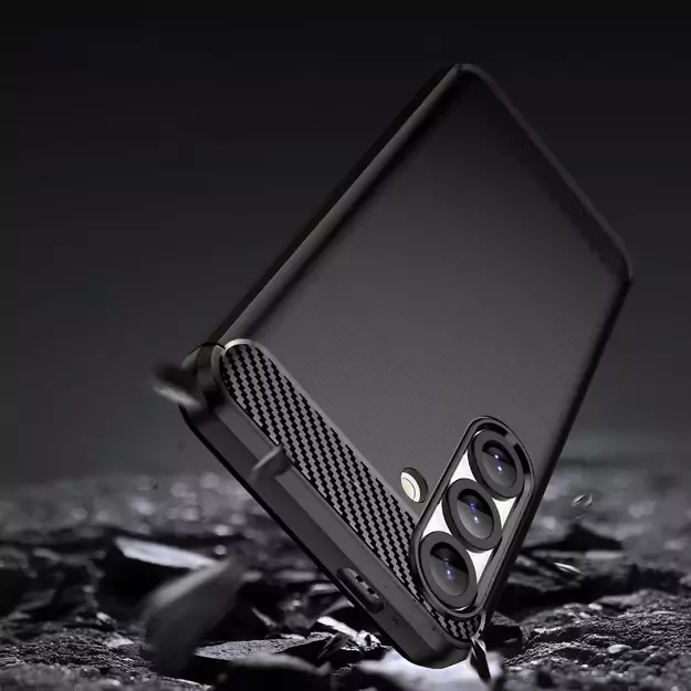 Carbon Case Flexible Silicone for Xiaomi Poco M7 5G - Black 3