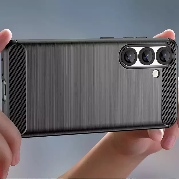 Carbon Case Flexible Silicone for Xiaomi Poco M7 5G - Black 5