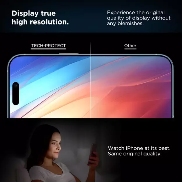 Tech-Protect Quick Set+ Tempered Glass 2-pack for iPhone 13 / 13 PRO / 14 / 16e 4