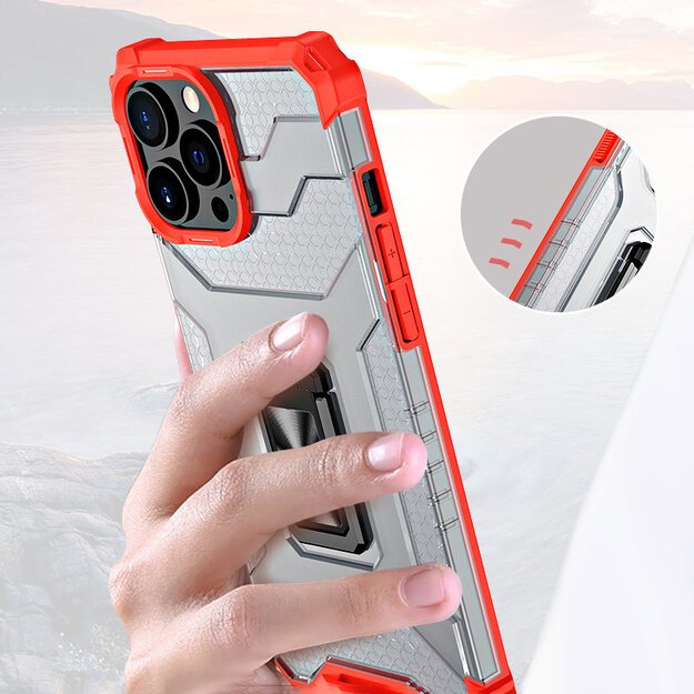 Crystal Ring Case Kickstand Tough Rugged Cover for iPhone 13 Pro Max red 8